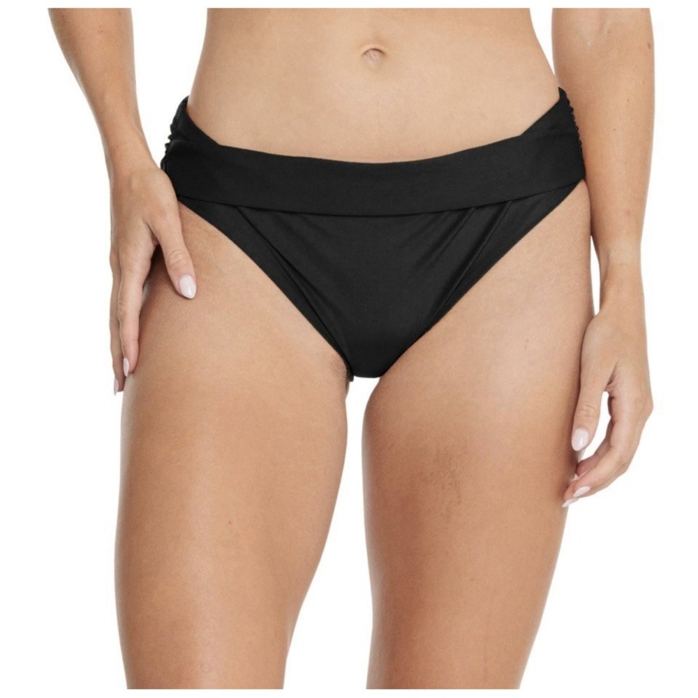 PrAna Marta Swim Bottoms Womens XL Black UPF 50+ Mid Rise Moderate Coverage New